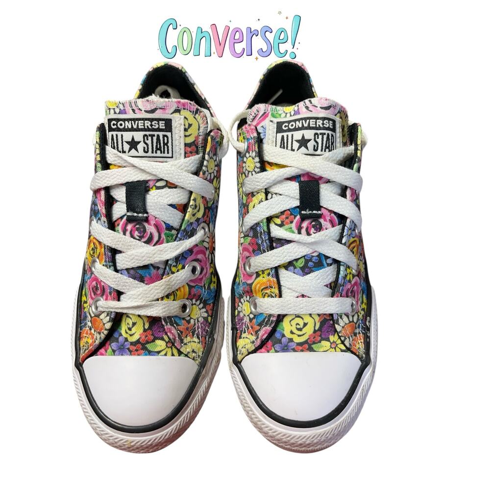 Converse Kids Floral Low Top Sneakers - Size US 1 (EUC)